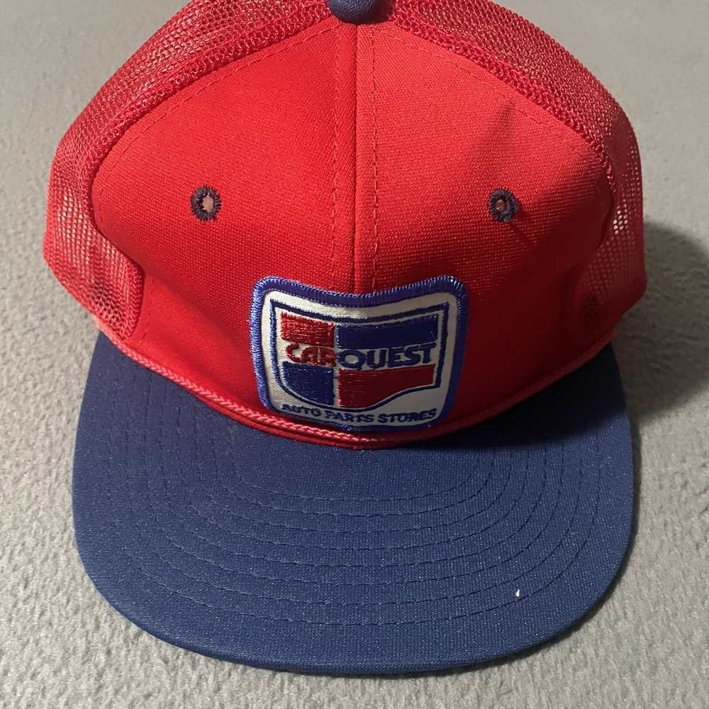 Vintage 80s Car Quest‎ Auto Parts Stores Trucker Hat Mesh Rope Snapback Cap NFL